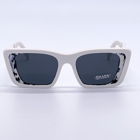 NEW PRADA PR08YSF 02V5S0 SUNGLASSES PRADA PR08YS WHITE NEW SUNGLASSES SPR 08Y - Picture 6 of 14